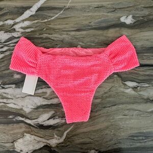 Vibrant Pink Textured Bikini Bottom